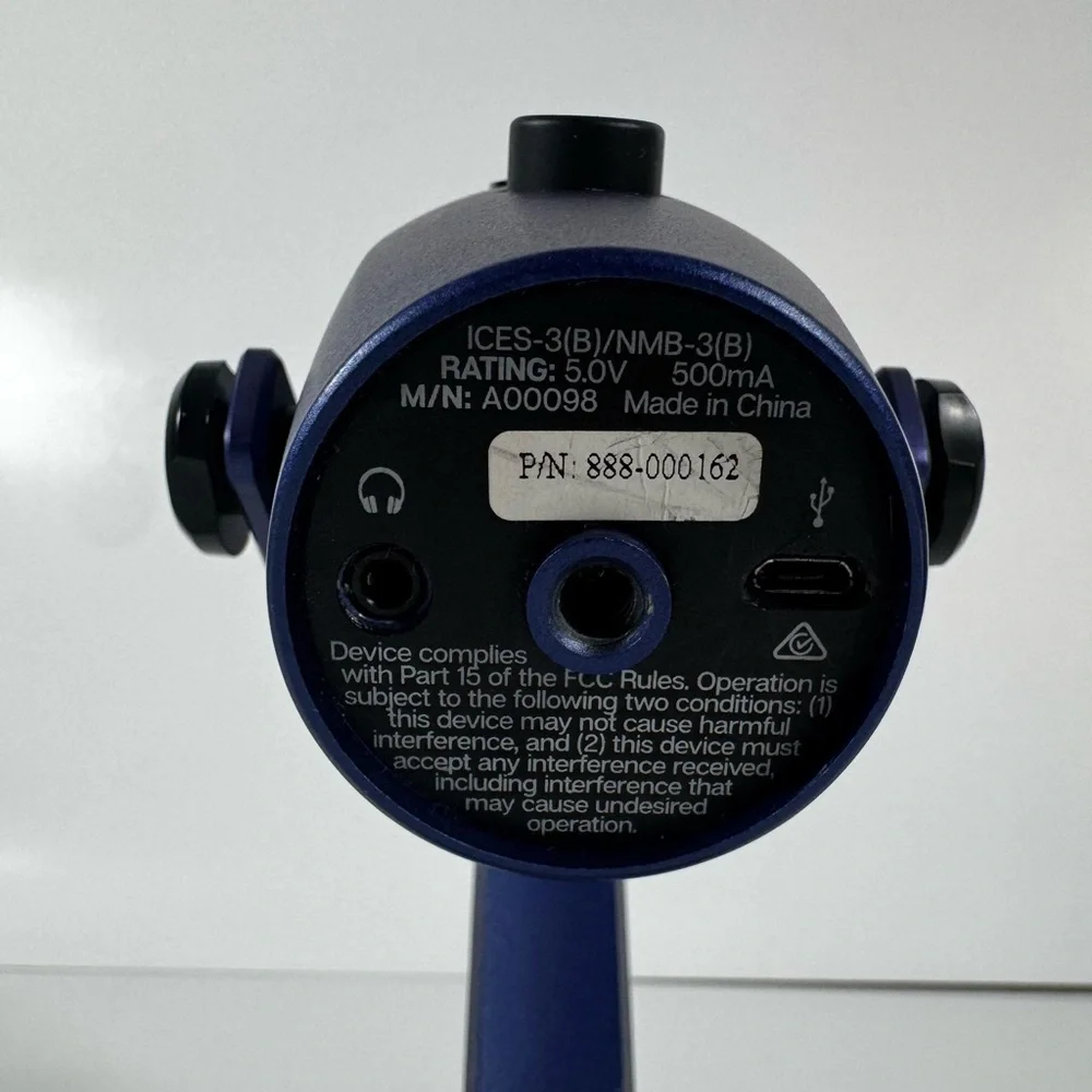 Blue Yeti Nano USB Microphone Vivid Blue | Works Great | With USB Cable